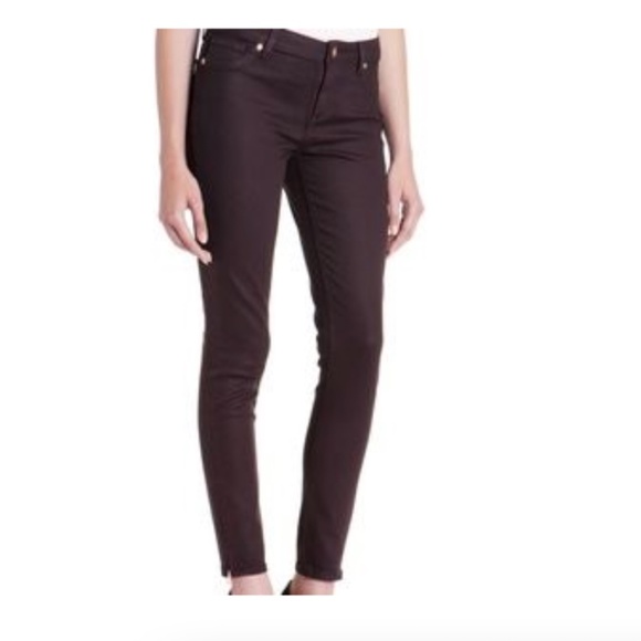 NWOT Ted Baker London Anna wax-finished skinny jeans size 28 / color purple - Picture 4 of 12